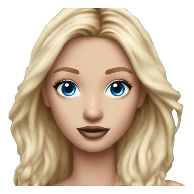 Realistic victoria secret model blonde blue eyes  sticker