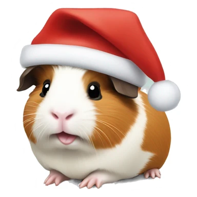 cute christmas guinea pig sticker