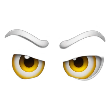 Angry eyes, look up,  open mouth sticker