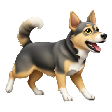 swedish vallhund catching ball in the air sticker