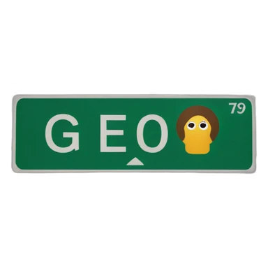 go street sign sticker