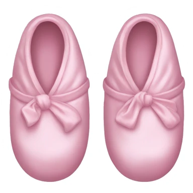 Light pink silk slippers and robe sticker