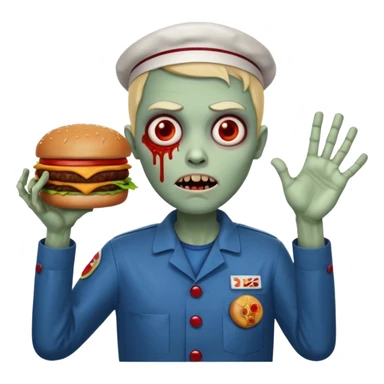 zombie drive-thru cravings sticker