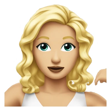 chanteuse blonde sur scène avec un micro et des notes de musique  sticker