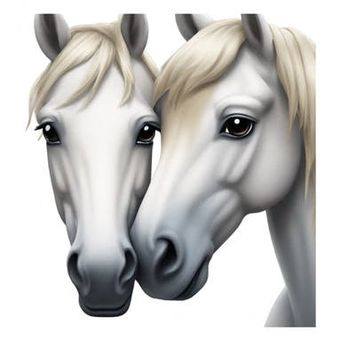 Horses hugging sticker