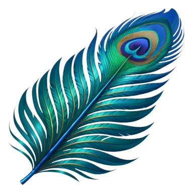 Peacock feather emoji sticker
