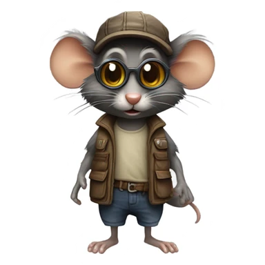 Carl the sewer rat from npcs are becoming smart 2 sticker