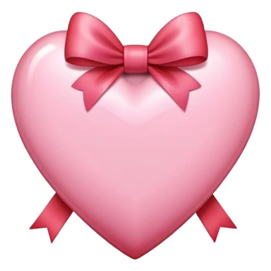 Heart with light pink bow on the top sticker