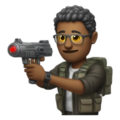 stan with with laser gun sticker