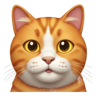 Chunky orange cat sticker