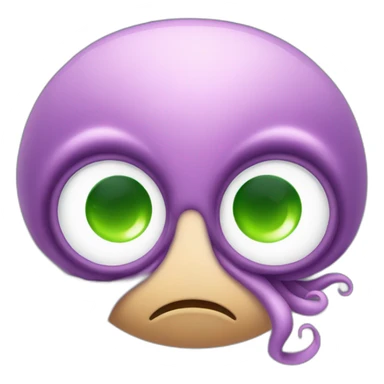 Cute kraken eyes close meditate sticker