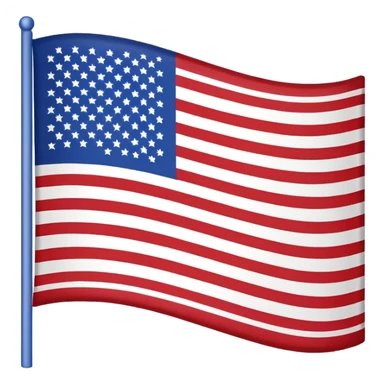 United States flag, Facebook emoji style, no text sticker