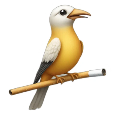 cigarette bird sticker