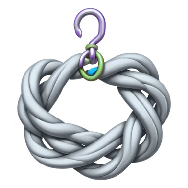 a sailor knot a rope to a metal hook sticker