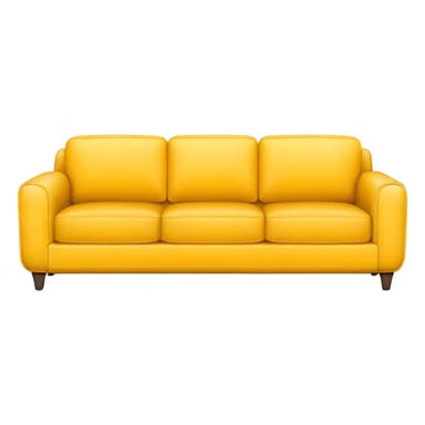 Yellow sofa, without any cushions. sticker