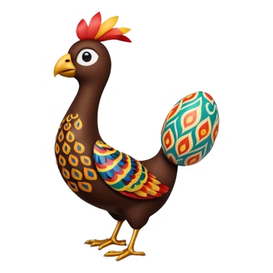 A 3D cartoon Sankofa bird with its head turned backward holding an egg in its beak, symbolizing learning from the past, vibrant colors, smooth lighting, Memoji-style rendering. sticker