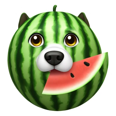 Watermelon as a dog sticker
