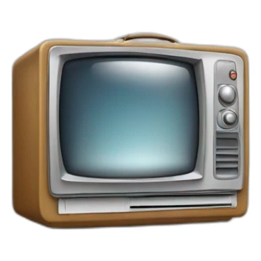 Boite de chaussures avec une télé sticker