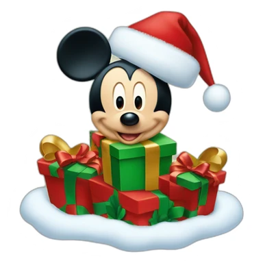 Mickey mouse christmas sticker