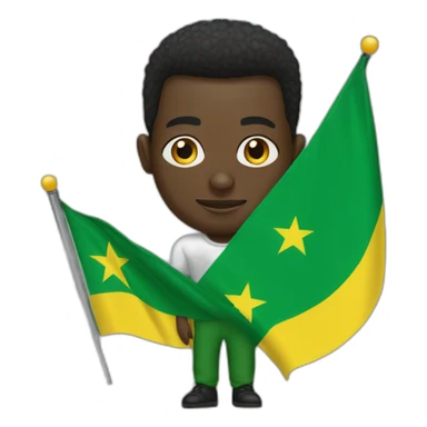 Ousmane sonko with flag of senegal sticker