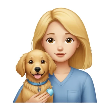 girl and her pet dog sticker