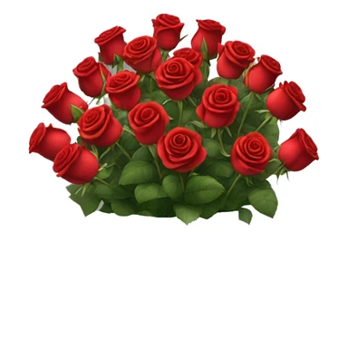 bouquet of red 15 roses in a white box  sticker