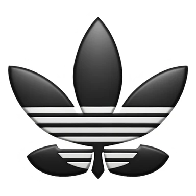 Adidas white stripes black face sticker