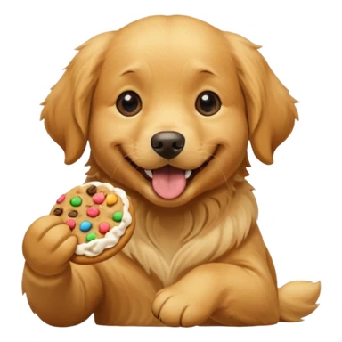 Dog with cookies sticker
