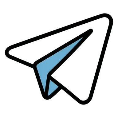 Telegram official logo in emoji style sticker
