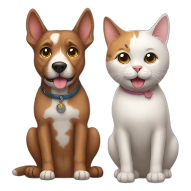 Dog+cat sticker