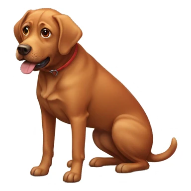 Red lab dog sticker