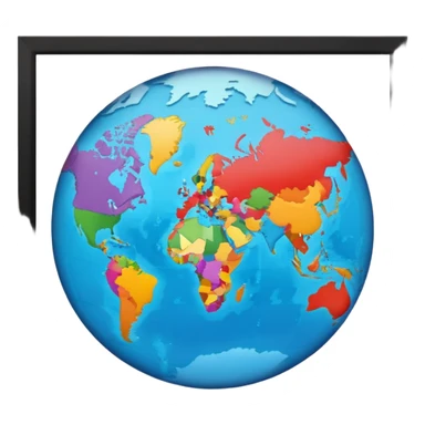 location marks  around the world sticker