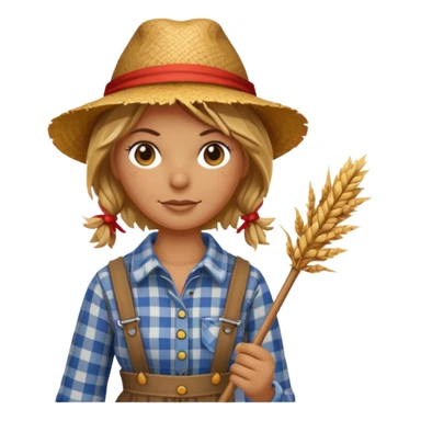 female Scarecrow on stick sticker