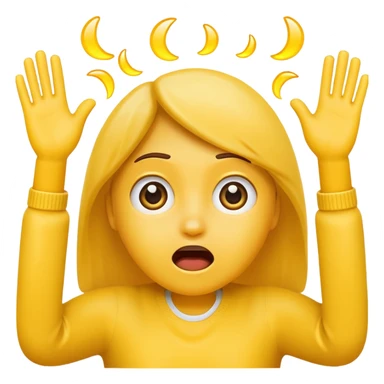 Hands up shocked emoji sticker