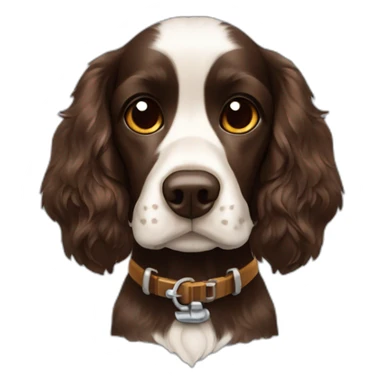 dark brown cocker spaniel as pilot sticker