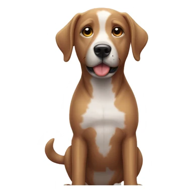 Now the dog is all sticky. He must ask his owner for a bath before dark.  sticker