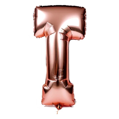 first birthday rose gold number ONE foil balloon  sticker