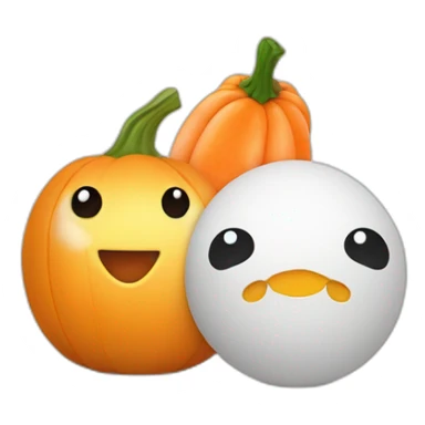 Citrouille,pingouin,oeuf et poisson sticker