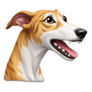 tiger greyhound licking sticker