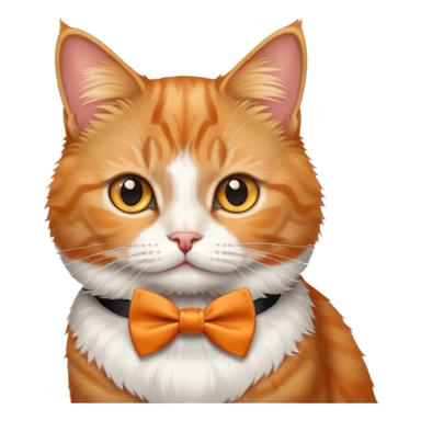 cat wearing a bow tie sticker