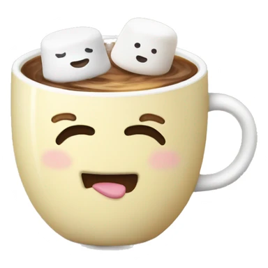 Eine Tasse Kakao mit Marshmallow und Sahne  sticker