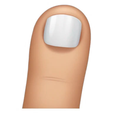 White toe nails sticker