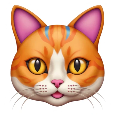 cat with exaggerated makeup sticker