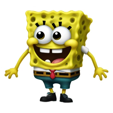 freaky spongebob  sticker