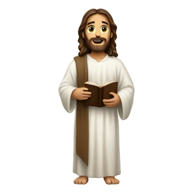 Jesus with bible sticker