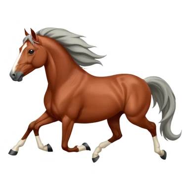 Tito’s running red roan white face  racehorse sticker