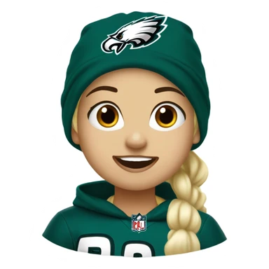 Blonde girl eagles fan sticker