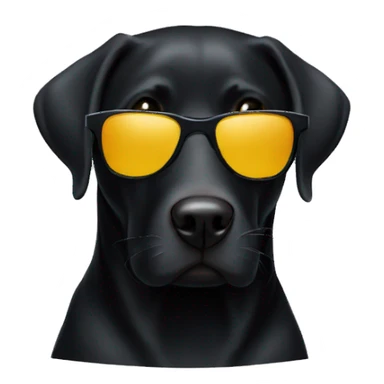 black labrador with sunglasses sticker
