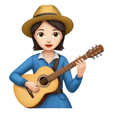 Street Music Performer woman  sticker