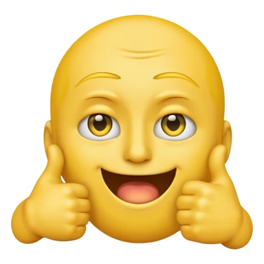 Original yellow Emoji face stressed out with one eye half open quivering out of anxiety and a singular thumbs up sticking out. . The right eye needs to be half closed your fucking dumb  sticker
